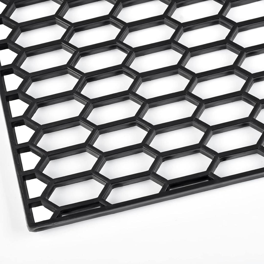 AggAuto 47"x16" ABS Plastic Universal Car Grill Mesh, Automotive Grille Insert Bumper Honeycomb Hole 11x30mm Hex Grids Black