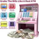 ATM Piggy Bank for Kids, Kids Bank for Real Money with Debit Card, Coin Recognition, Target Setting, Bill Feeder, Balance Calculator, Savings Machine Box, Gifts for Teen Boys Girls