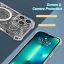 for iPhone 13 Pro Case Clear Magnetic, Compatible with MagSafe, Ocean Marine Animals Pattern, Slim Shockproof Camera Lens Protection Phone Case for Women Men 6.1" - White
