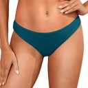 Women Low Rise Bikini Bottoms - Teal Moderate Coverage Bathing Suit Bottoms Low Waisted Swimsuit Bottoms Brief Swimwear 2025, XL