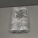 Shappy 2 Roll Poly Burlap Mesh 10 in x 30 ft Metallic Poly Mesh Roll with Ribbon Stripe for New Year Wreaths Xmas Tree Decor Wrapping Craft Ribbon (Metallic Foil White and Silver, Silver and White)