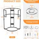 Outdoor Basketball Holder - Sturdy Vertical Storage Rack Metal Ball Holder, Pole Mount Basketball Rack,Wall Mounted Storage for 2 Balls, Basketballs Goal Accessories