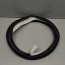 SEG Direct Car Steering Wheel Cover for Prius Civic Model 3 Model Y Camaro, Small Size 14-14.25 inch, Black Microfiber Leather