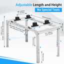 Mini Split Ground Stand, Heavy Duty Adjustable Mini Split Stand Support 400LBS Load Capacity, Fit for 9,000-12,000 BTU Ductless Air Conditioners Heat Pump