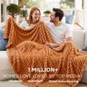 Bedsure GentleSoft Orange Twin XL Blanket for Bed - Cozy Soft Fall Blankets for Women, Cute Small Fleece Throws for Girls, Birthday Gifts for Women, 66x90 Inches