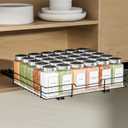 Spice Rack Organizer for Cabinet, 1 Tier Pull Out Spice Rack, Spice Organizer for Cabinet, Kitchen and Pantry, Fits Spices, Sauces, Canned Food (12.5''Wx10.5''Dx2.5''H)