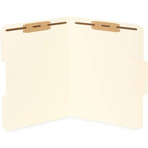 50 Manila Fastener File Folders - 1/3 Cut Reinforced Tab - Durable 2 Prongs Bonded Fastener Designed to Organize Standard Medical Files, Law Client Files, Office Reports - Letter Size, Manila, 50 Pack