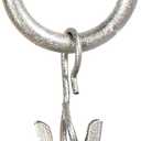 Kenney Petit Window Curtain Clip Rings, Pewter, 14 count (pack of 1) (For 1/2" Diameter Rods)