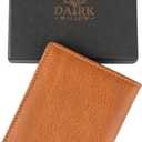 Men's Credit Card Holder, Brown Leather Wallet, Slim Bi-fold Wallet, Compact Wallet, RFID blocking