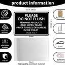 "Please Do Not Flush" Sign - 7.8" x 11.9" Heavy - Duty Aluminum Bathroom Sign (146)