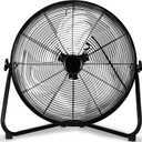 Uthfy 20 Inch High Velocity Heavy Duty Fan, Metal Industrial Floor Fan with Wall-Mounting System, 3 Speed Garage Cooling Fans with 360 Adjustbale Tilting for Warehouse,Workshop and Factory, Black