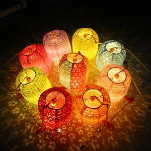 10PCS Paper Lanterns Chinese New Year Spring Festival Lantern 6inches Variety Color with LED Lights, Hanging Valentines Lanterns with Tassels Walking Sticks for Wedding Dinner Birthday Party Decor