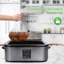 CAREGY Electric Roaster Liners 34 x 18 Inch 30 Counts Disposable Roaster Liners Fits 16, 18, 22 Quarts Roasters, Roasting Oven Liners Cooking Bags for Immediate Cleanup