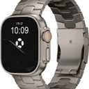 AGIS01 Titanium Band Compatible with Apple Watch Ultra 3/2/1 49mm, Series 11/10 46mm - Military-Grade DLC Coating, Scratch Resistant & Durable Adjustable Strap for Men (AGIS01 Max| Folding Clasp | Titanium)