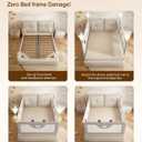 3 Piece Bed Rails for King Size Bed, No-Drill Needed Baby Bed Rail Guard for Toddlers with Height Adjustable, Thickened Child Safety Side Railing Guards/Bedrail for Kids, Little Bear Grey, 74.8x78.7x78.7in