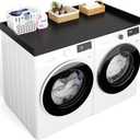 Aheaplus Washer and Dryer Countertop, Laundry Room Organization, Black, 54"D x 27.5"W x 2.4"H