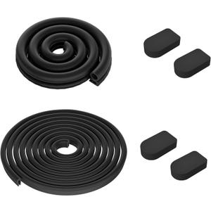 2024 Upgraded Basement Door Weather Strip Kit for Basement Door Sealers (1 x U Shaped Gasket, 1x Bulb Trim Gasket, 4 x Cap Seal Pad)