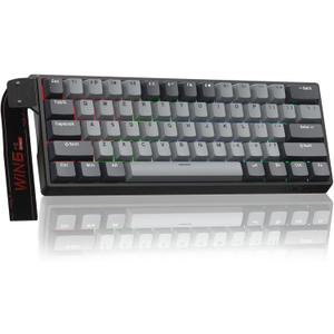 AULA WIN60 HE PRO 60% Mechanical Gaming Keyboard Wired, Magnetic Switch Hot Swappable, Adjustable Actuation Rapid Trigger Mode, 8000Hz Polling Rate, RGB Small Keyboard 60 Percent Compact Design for PC