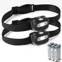 Amazon Basics Outdoor and Camping Essentials headlamps, 2-Pack, Black