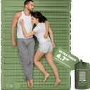 Double Sleeping Pad, 4.7 Ultra-Thick Camping Mattress 2 Person for Backpacking, Hiking (Green, Full)