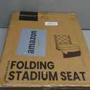 Sheenive Stadium Seats for Bleachers with Back Support, Bleacher Seats with Backs and Cushion Wide, Padded Portable Folding Comfort Stadium Chair with Shoulder Strap, Perfect for Sports Events (Black)