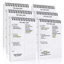 To Do List Notepad 6 Pack: Has Multiple Functional Sections - 5.2 x 8" 35 Sheets - Spiral Daily Planner Notebook - Task CheckList Organizer Agenda Pad for Work, Note and Todo Organization