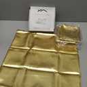 EUCIOR Decorative Pillow,Gold Pillow Covers 16x16,Decorative Throw Pillow Covers Modern Metallic Shiny Cushion Cover,Throw Pillows for Bed Couch Sofa,Gold Pillows