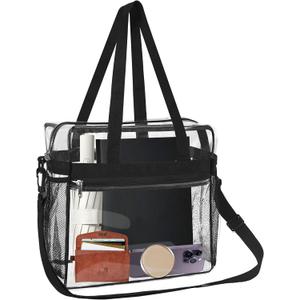 OWINUSTECH Clearbag for Stadium Events,12 x6 x12 Clearbag Stadium Approved Clearpurse for Women Men Quick Pass Clear Totebag for Stadium Events Concerts.