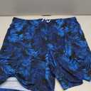 BRISIRA Mens Swim Trunks Bathing Suit 9 Inch Inseam Compression Liner Beach Long Board Shorts Swimsuit Anti-Chafe Quick Dry (38, Bluetropical)