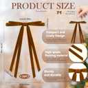 36 Pcs Christmas Bows for Tree, Brown Velvet Ribbon Bow for Christmas Tree, Pre-Tied Vintage Xmas Bows for Xmas Trees Wreaths Gifts Wedding Indoor Outdoor Decor, 5 x 7 Inch