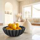 KIBAGA Decorative Marble Fruit Bowl for Your Kitchen Counter or Table Decor, Large