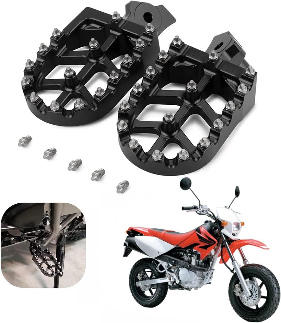 AnXin Foot Pegs Footpegs Footrest Foot Pedals Rests CNC For Z50R 80-99 XR50R 00-03 XR70R 97-03 XR80R XR100R 85-03 CRF80F CRF100F 04-13 Motorcycle Black