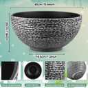 RimCereal 1 Pack Large Water Lily Planter Bowl, 16 Inch Lotus Flower Bowl Fit Hydroponic Succulent Planter Water Plant Container for Indoor Outdoor Garden Balcony Patio Fish Pond Bird Bath (Gray)