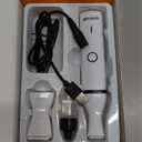 Oneisall Dog Clippers with Double Blades,Cordless Small Pet Hair Grooming Trimmer,Low Noise for Trimming Dog's Hair Around Paws, Eyes, Ears, Face, Rump (White)