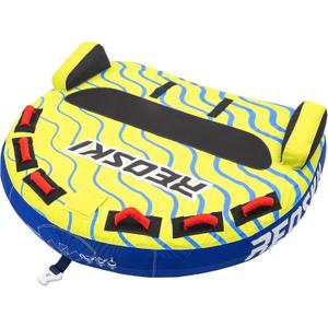 Towable Tubes for Boating 2-3 Person, Heavy Duty Boat Tubes and Towables, Inflatable Water Tubes for Boats to Pull with Fins, Drainage, Quick Connector, Large Capacity