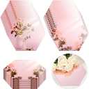 12 Pcs 12 Inches Acrylic Hexagon Mirrors for Tables Centerpieces Wedding Centerpieces Rose Gold Mirror Trays Mirror Plates for Table, Wedding, Baby Shower Party Decorations, 1.5 mm