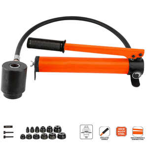 Gearcess 
15 Ton Hydraulic Knockout Punch Kit, Knock Out Set with 10 Dies，1/2" to 2" Conduit Hole Cutter Set, Heavy Duty Hole Cutter for Steel, Stainless Steel, Aluminum & Plastic