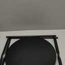 Yesker Side Table, End Table Metal Small Table Indoor Outdoor & Snack Bedside Table Sofa Side Snack Table Accent Coffee Table Living Room Bedroom Balcony 2 Layer (Black)