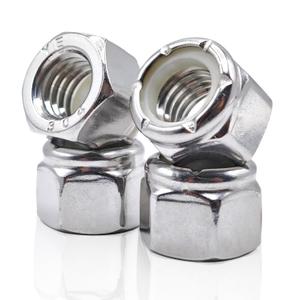 1/4"-20 Nylon Insert Lock Nuts 30pcs SAE 304 Stainless Steel Nylon Locknuts Hex Lock Nuts Reusable Anti-Loose Corrosion-Resistant for DIY Home Automotive Industrial