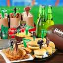 2 x 96 Pcs Football Cupcake Toppers Touchdown Players Flagship Cake Toppers, Football Party Decorations for Sports Theme Baby Shower Birthday Sign Birthday Decor Party Decor Party Supplies