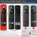 5 x Pinowu Silicone Remote Case (2pcs) Compatible for Firestick 4K Max/Insignia/Pioneer/Fire TV 4-Series/Omni (QLED) Series Alexa Voice Remote Enhanced w/Lanyard (Red and Turquoise)