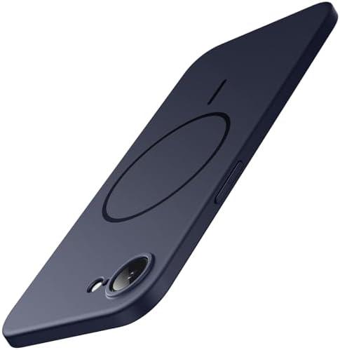 JETech Magnetic Slim Case for iPhone 16e 6.1-Inch 2025 Compatible with MagSafe, Camera Lens Full Protection, Ultra-Thin Lightweight Matte Finish Minimalist Phone Cover (Dark Blue)