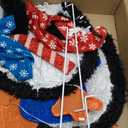 Christmas Decorations Penguin Heart String Lights 40L+40L - 30" 32" H Outdoor Fairy Lights with Transformer, 2M Plug-in Cord, Warm White - for Garden, Yard, Patio,