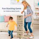 Megwoz Giant Tumble Tower Family Games for Kids and Adults 60 Blocks New Zealand Pine Wooden Blocks Stacking Up to 5 FT for Indoors Outdoors Yard Games for Family