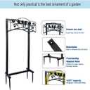 Garden Hose Holder Freestanding with 4 Spikes, Detachable Heavy Duty Water Hose Holders Stand, Reinforced Garden Hose Storage Rack for Lawn & Yard