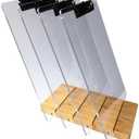 Clipboard with Stand,Clear Acrylic Freestanding Clipboards Bulk with Pen Holder,Document Typing Paper Stand,Menu Display Board,Receipt Holder (4-Pack 8.5"×11")