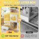 Cat Cage with Litter Box | Detachable Metal, Transparent Window, DIY Zones | Cat Enclosure Indoor Playpen for 1-3 Cats, Ferret, Small Animal Dog Cages 41" L x 18" W x 28" H