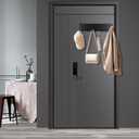 Magnetic Key Holder for Metal Front Door Towel Hook Brush Organizer for Laundry Room on Dryer Washer Hat Hanger for Entryway for Festival Holiday Decorations (Black Shiny)