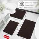 OLANLY Bathroom Rug Mat 24x16, Thick Soft and Absorbent Chenille Bath Mat, Non-Slip Rubber Backing, Machine Washable Quick Dry Bath Rugs for Tub Shower Floor, Home Decor Accessories, Brown