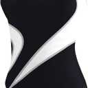 TYR SPORT INC Women's Alliance T-Splice Maxfit Swimsuit (30, Black/White)